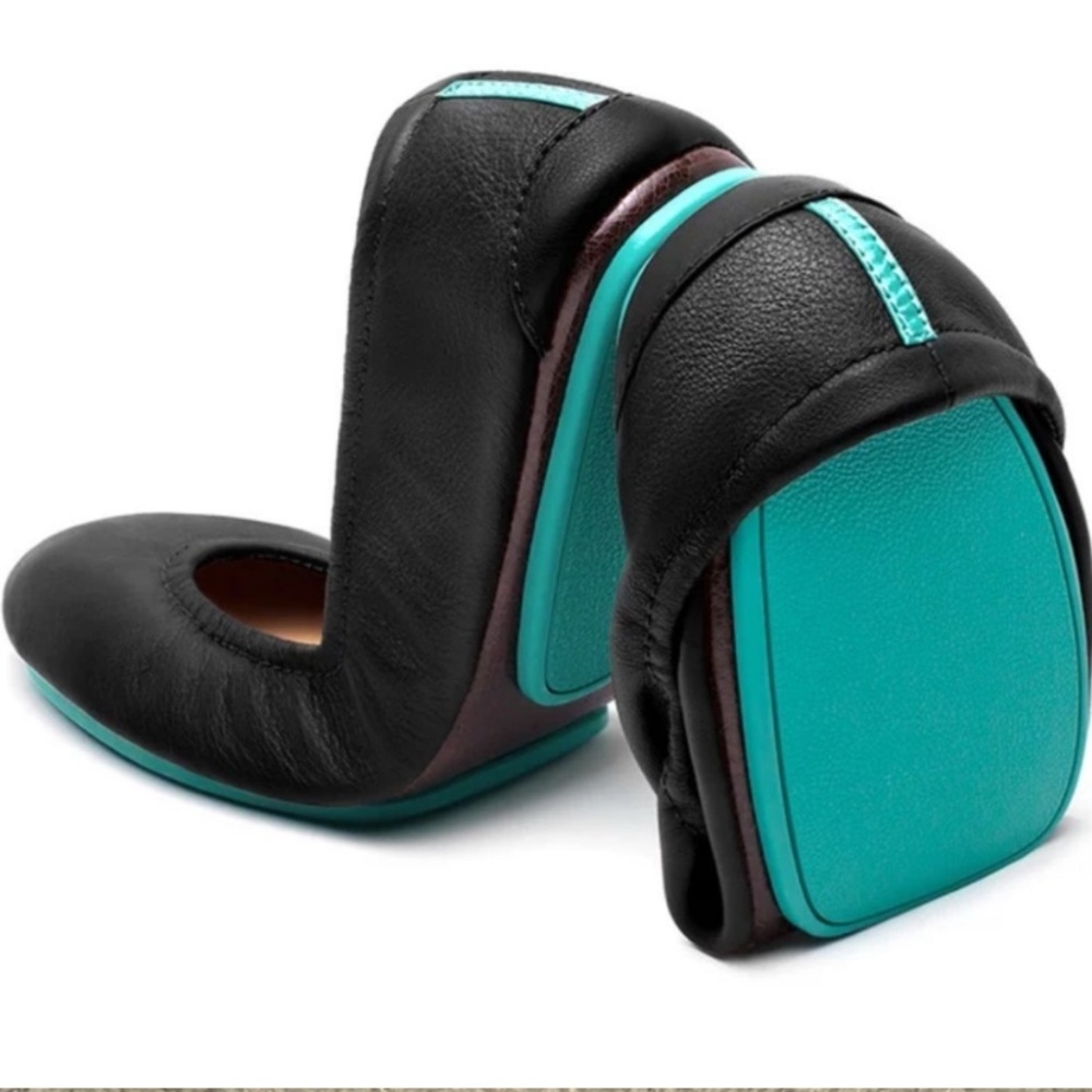 Tieks by Gavriell Italian Leather Black Slip On Ballerina Ballet Flats Shoes 6 - Picture 4 of 17